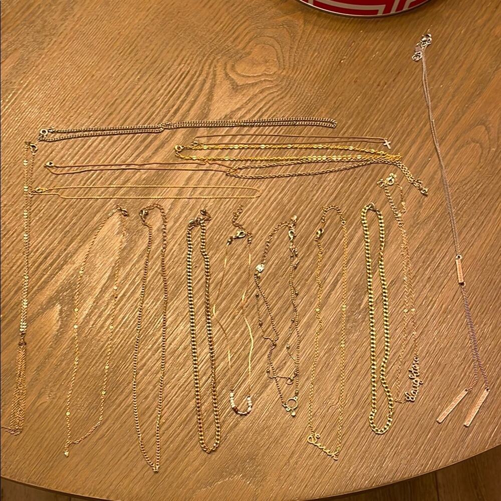 Lot of Dainty mixed metals wearable necklaces